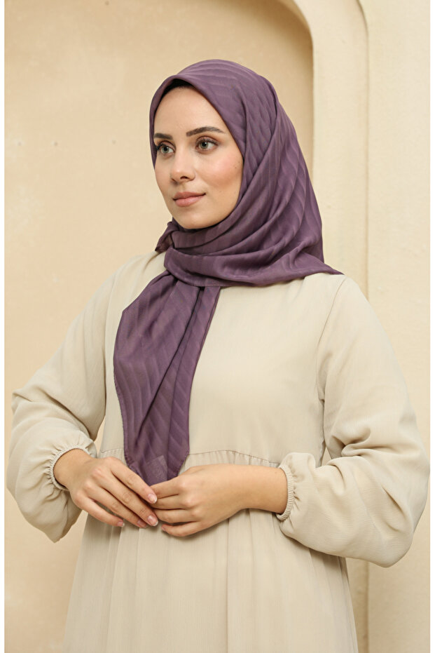 2015-09 Purple Chiffon Scarf