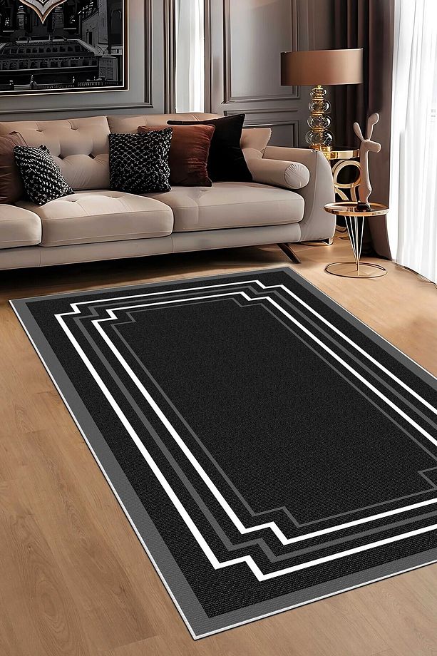 Makinede yıkanabilir kaymaz taban leke tutmaz mutfak halısı salon halısı ve yolluk/9014 Dikdörtgen - 1