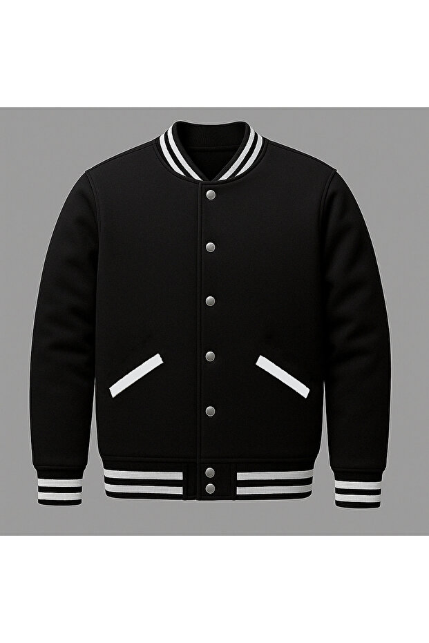 Basic 2025 Oversize Premium Kolej Ceketi %100 Pamuk - 1