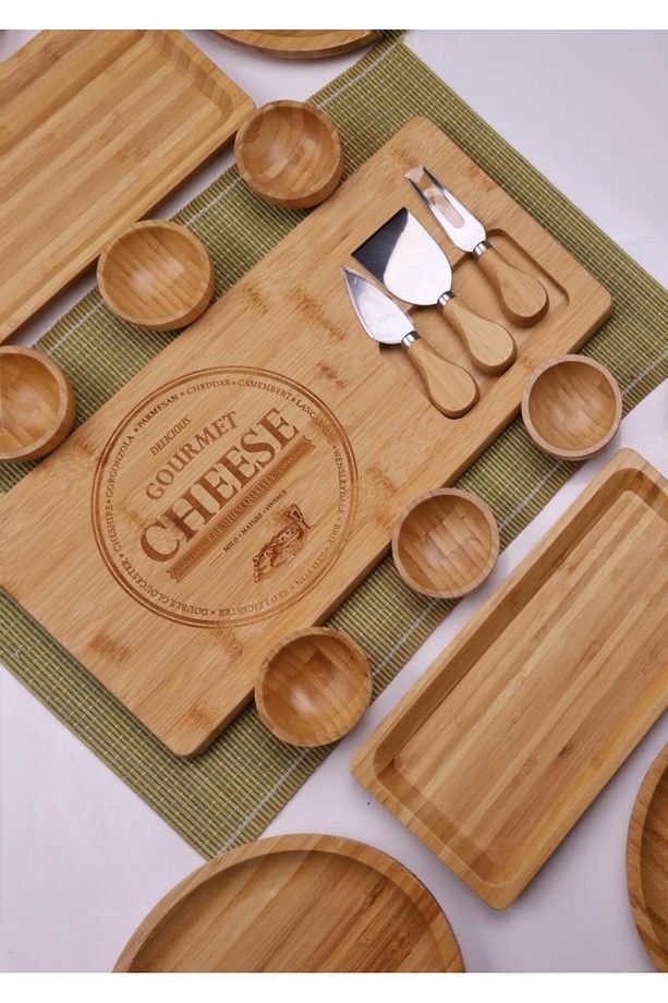 Bambu Style 6 Kişilik 18 Parça Lüks Bambu Kahvaltı Sunum Seti - Kahvaltı Takımı - 2