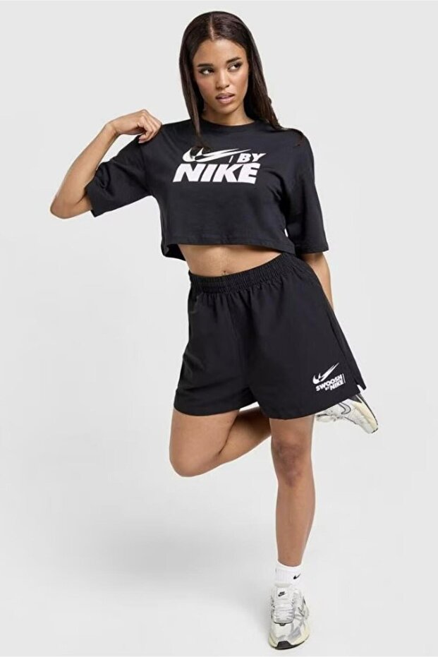 NSW Woven Kadın Siyah Şort - 2