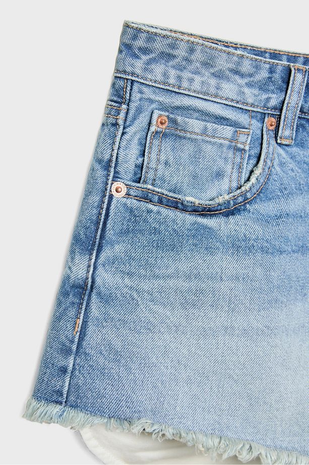 Mikro denim şort - 7