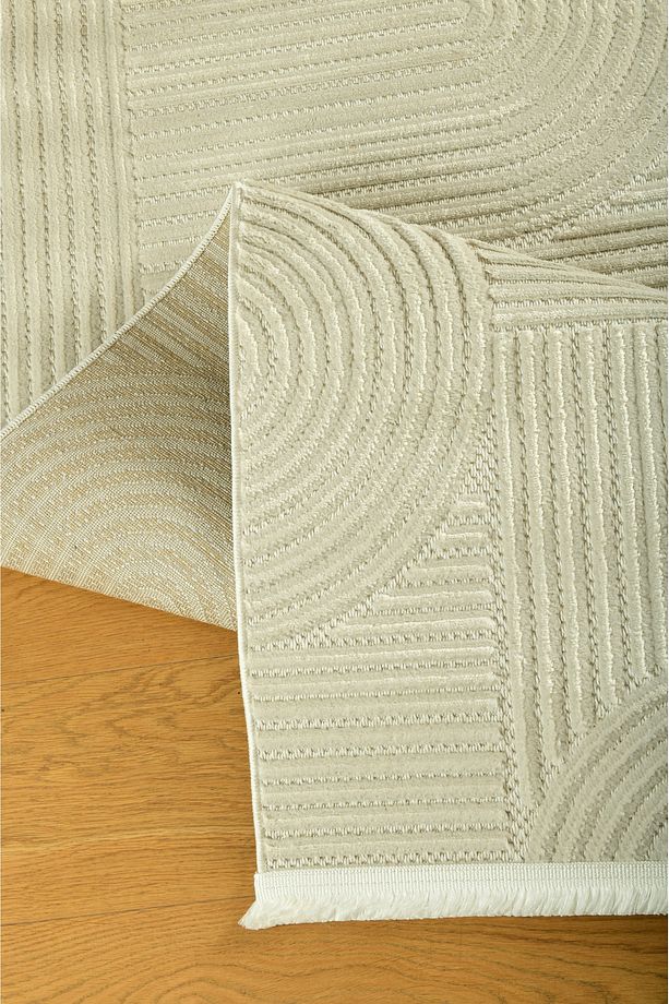 BERCESTE BT05 İnce ve Şık Tasarımlı, Saçaklı, Kolayca Temizlenebilir, Modern Desenli Salon Halısı - 3