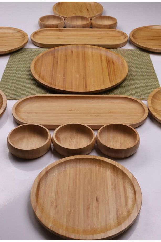 Bambu Harmony 6 Kişilik 15 Parça Bambu Kahvaltı Seti - Kahvaltı Takımı Sunum Seti - 3