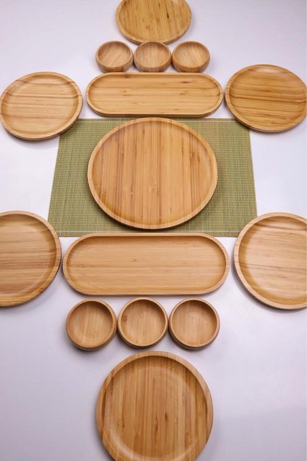 Bambu Harmony 6 Kişilik 15 Parça Bambu Kahvaltı Seti - Kahvaltı Takımı Sunum Seti - 1