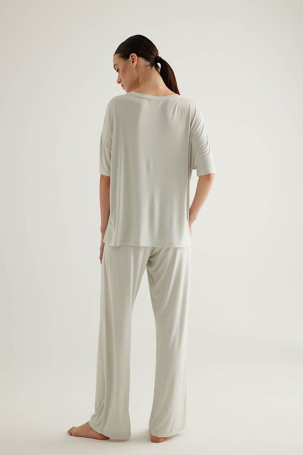 Kadın Viscose Uzun Pijama Altı - 4