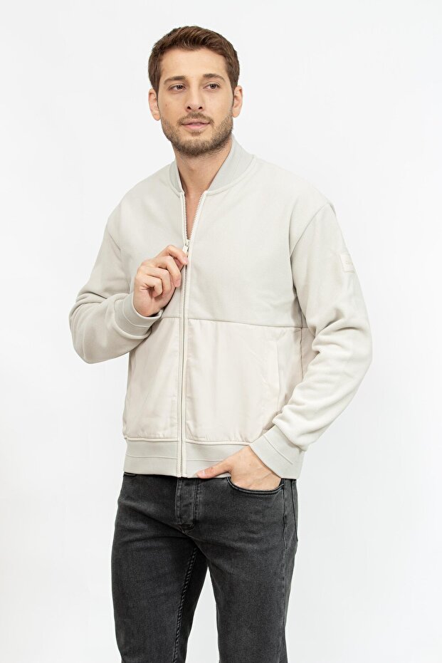 Erkek Sweatshirt Bej - 2