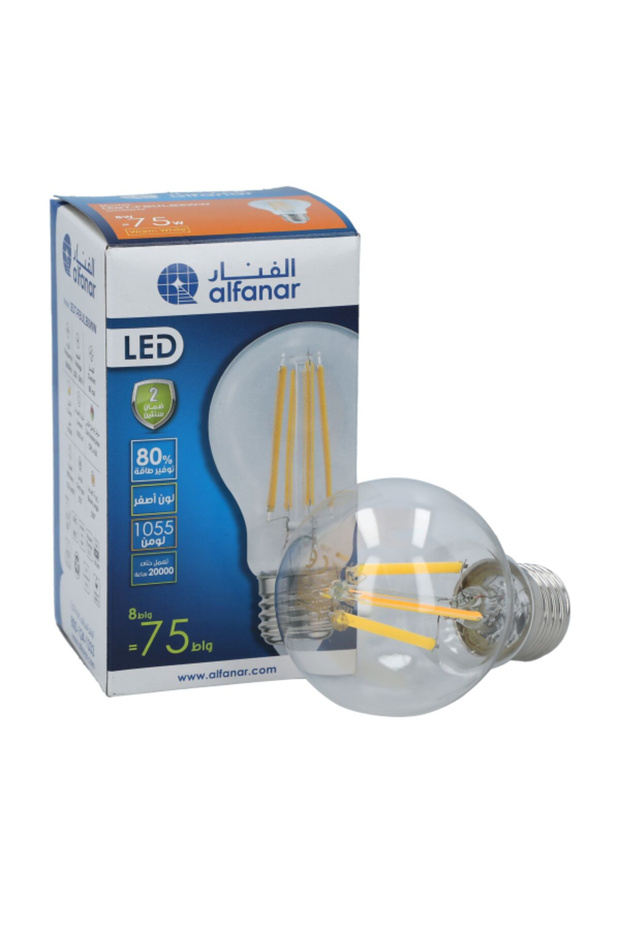 مصباح LED E27 8 وات 2700 كلفن موفر للطاقة، خالٍ من الوميض