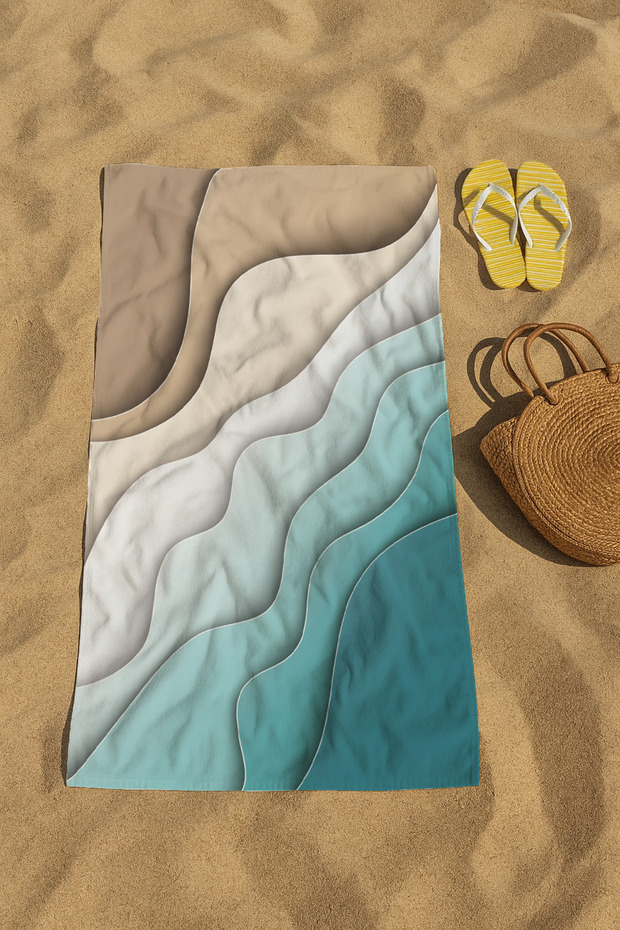 Printed Beach Towel 80 X 150 Cm, Sea Towel, Sunbed Towel