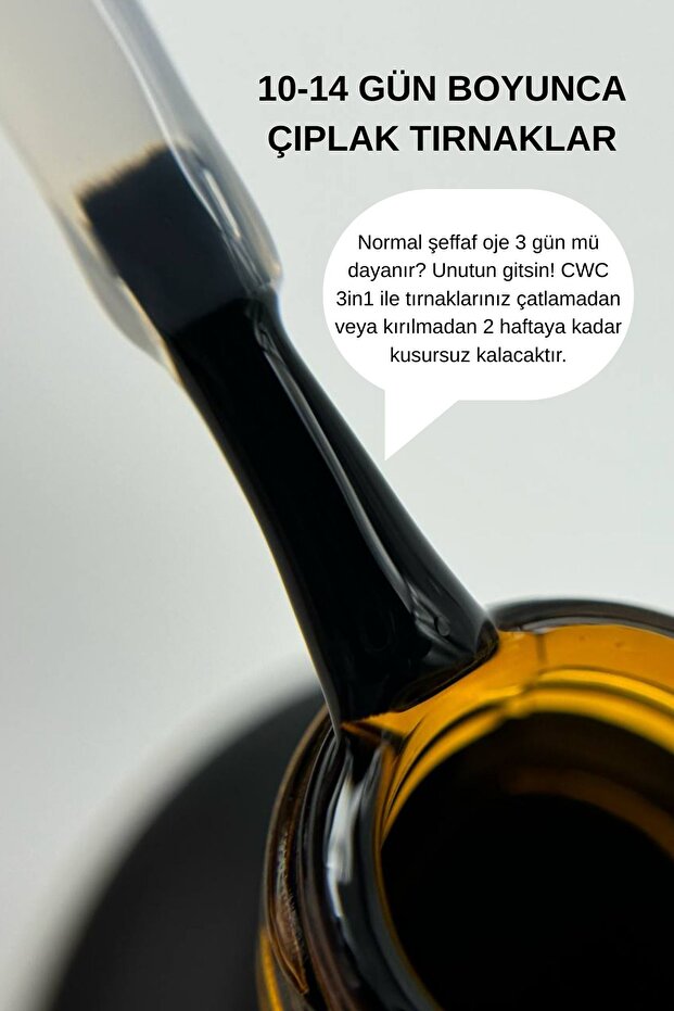 Şeffaf Cwc 3'ü 1 Arada Inovatif Manikür Bazı-profesyonel Kullanım Için 15 Ml. - 5