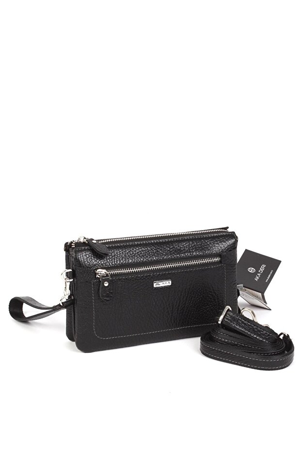 Leather Black Hand and Shoulder Bag 364 60