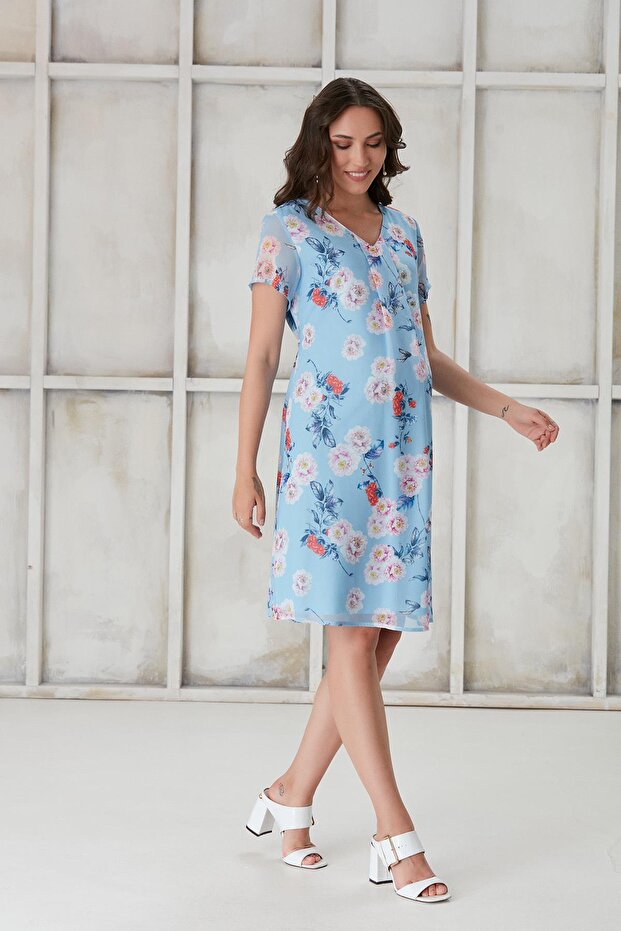 ŞİFON HAMİLE ELBİSE - 2