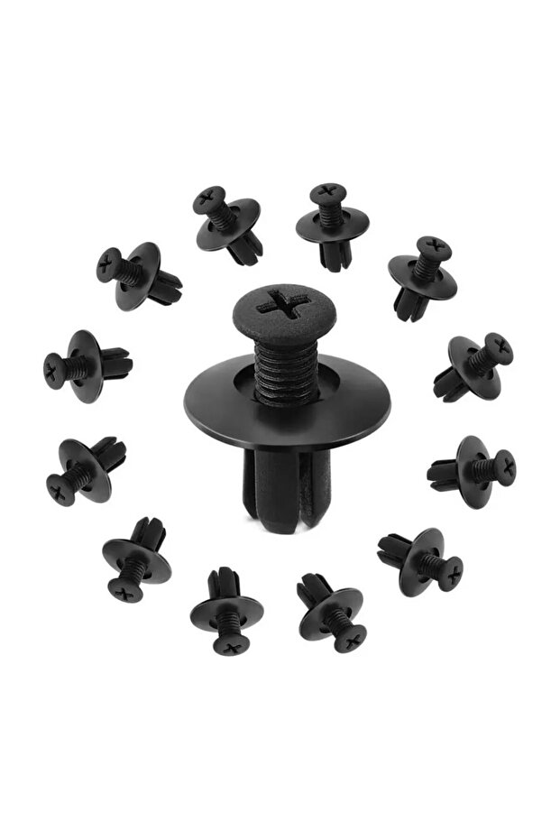 50 Adet 8mm Araba Plastik Perçin - 1