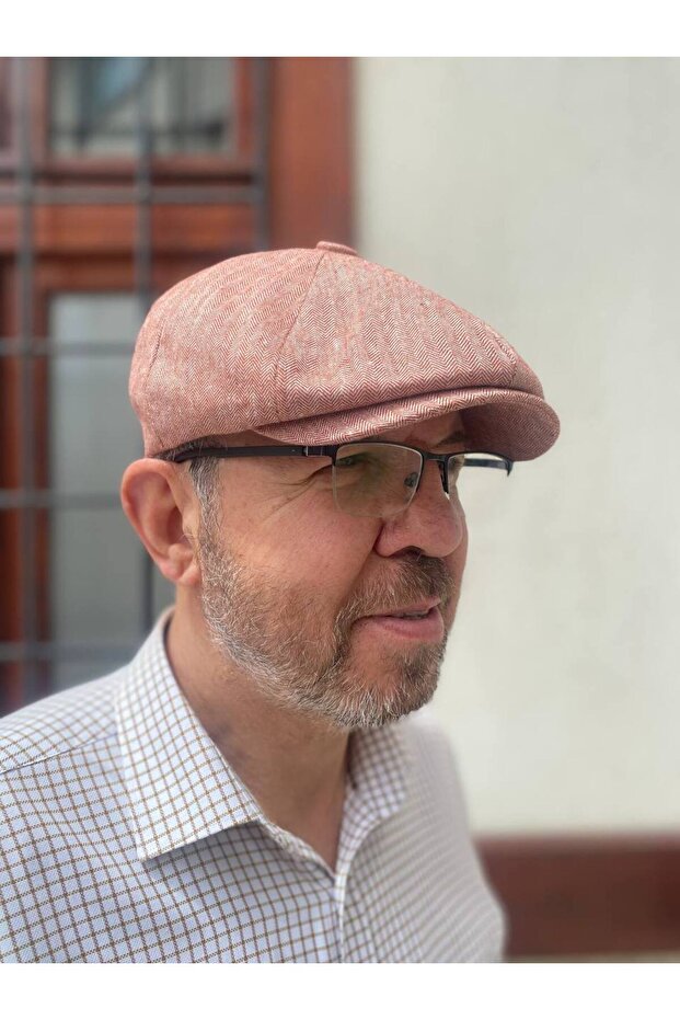 Men's Summer Linen Cap British Style Peaky Blinders 8 Piece Linen Cap