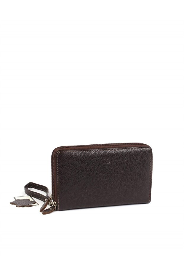 Leather Brown Clutch Bag 331 4