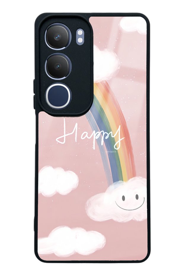 Vivo Y19S Glossy Phone Case with Happy Cloude Design