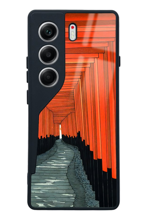 غلاف هاتف لامع لهاتف Tecno Camon 40 مع تصميم نوافذ باستيل