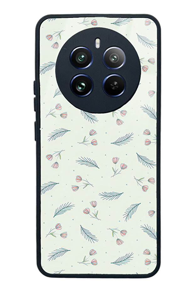 Oppo Realme 12 Glossy Phone Case with Green Leaf Design