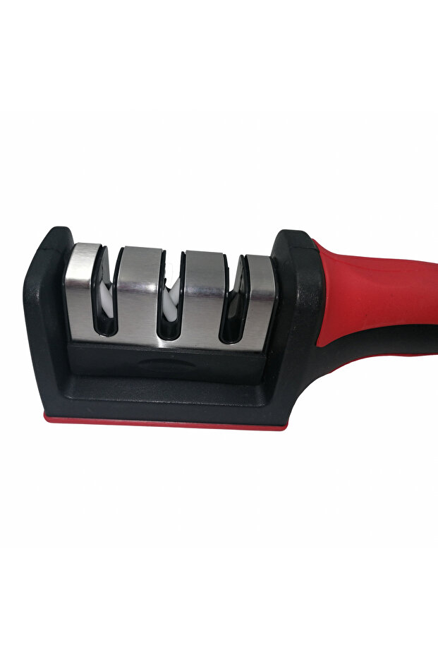 Knife and chisel sharpener, 3 modes, rubber, black - 4