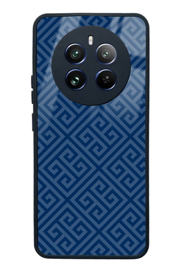 Oppo Realme 12 Blue Motif Design Glossy Phone Case