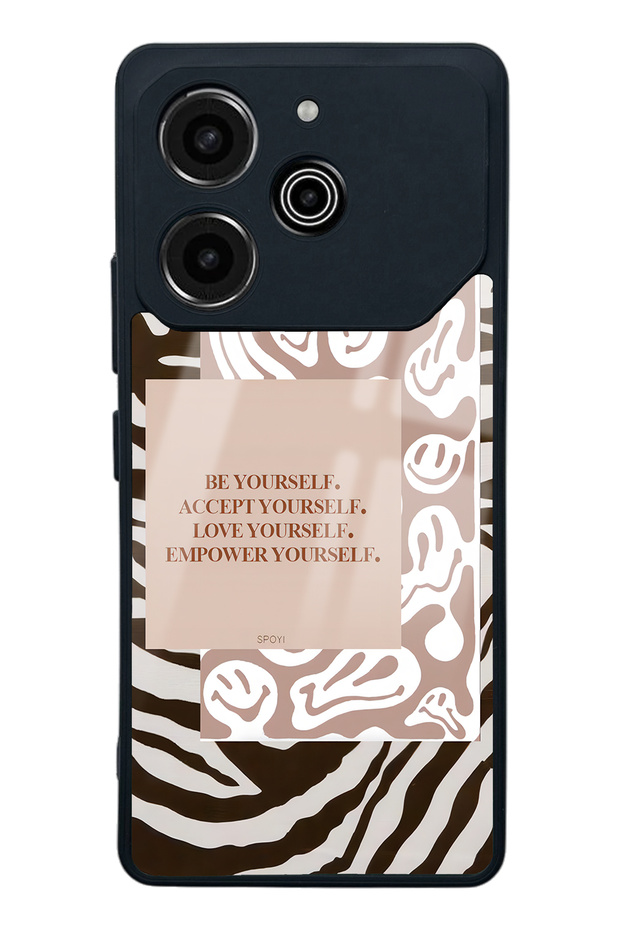 Tecno Pova 6 Pro Emoji Zebra Design Glossy Phone Case