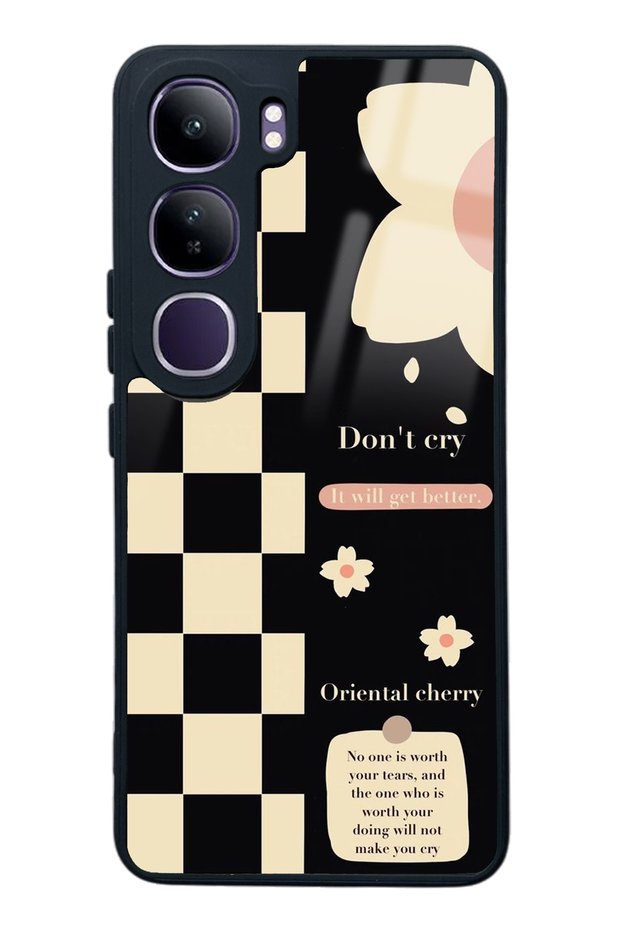 Vivo V40 Lite Glossy Phone Case with Don'T Ery Design