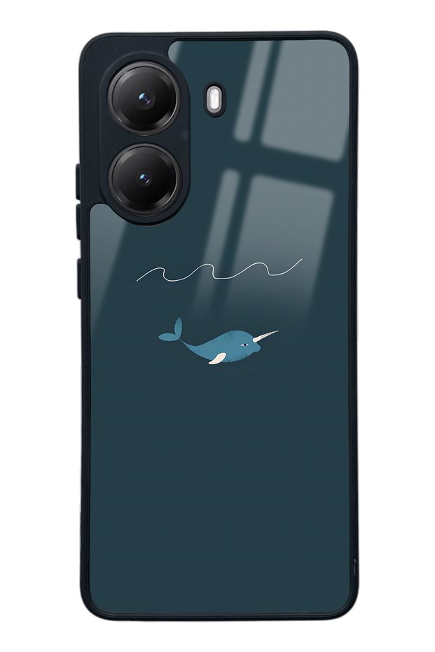 Xiaomi Poco X7 Pro Glossy Phone Case with Doodle Fish Design