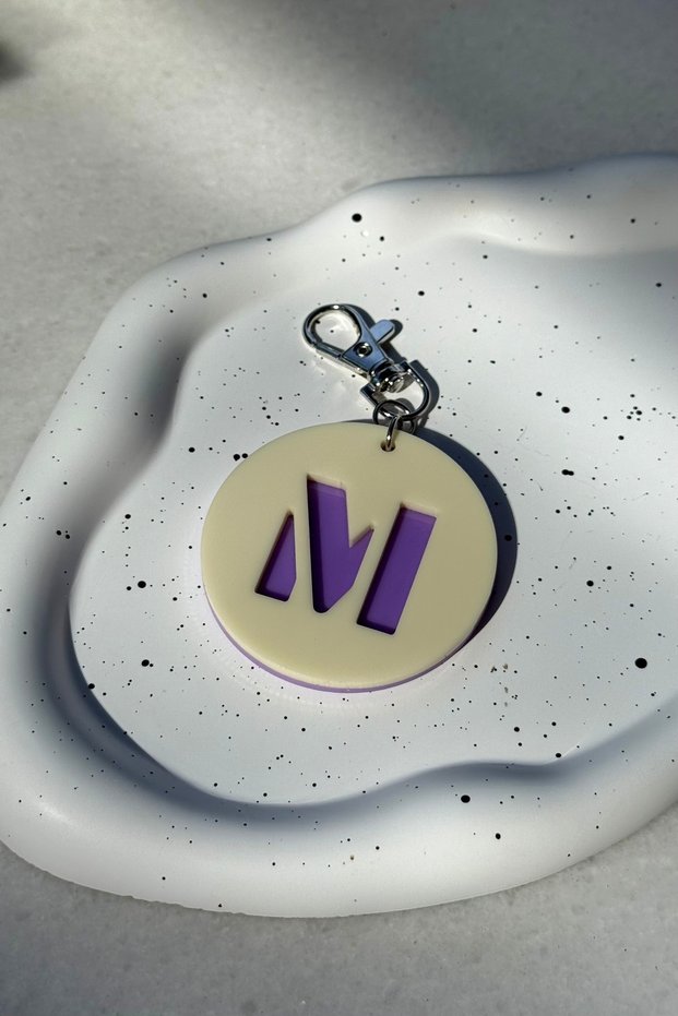 Letter Bag Charm Keychain Accessory