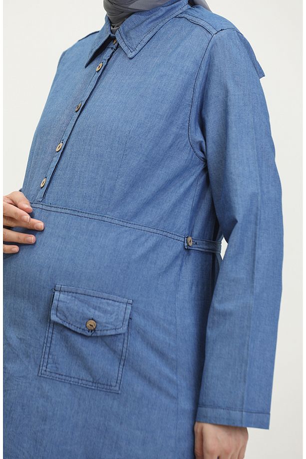 Cepli Hamile Tunik 2700127-02 Kot Mavi - 4