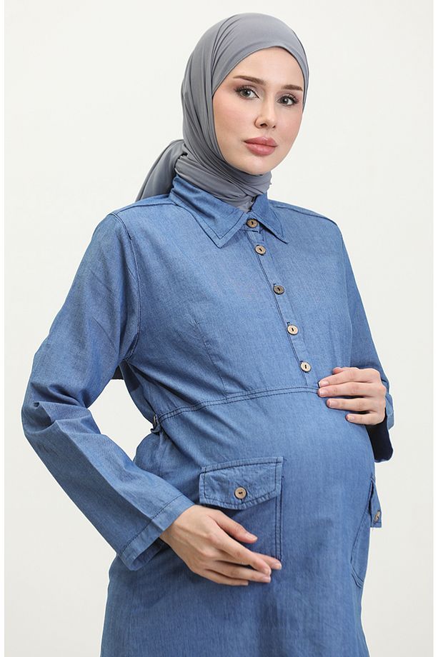 Cepli Hamile Tunik 2700127-02 Kot Mavi - 3
