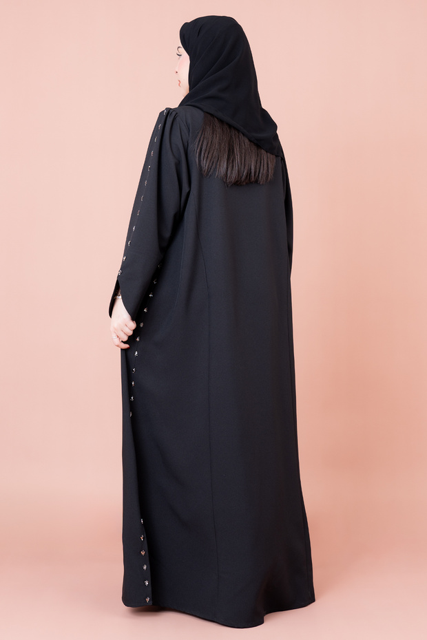Luxury Beadwork Open Abaya - 4