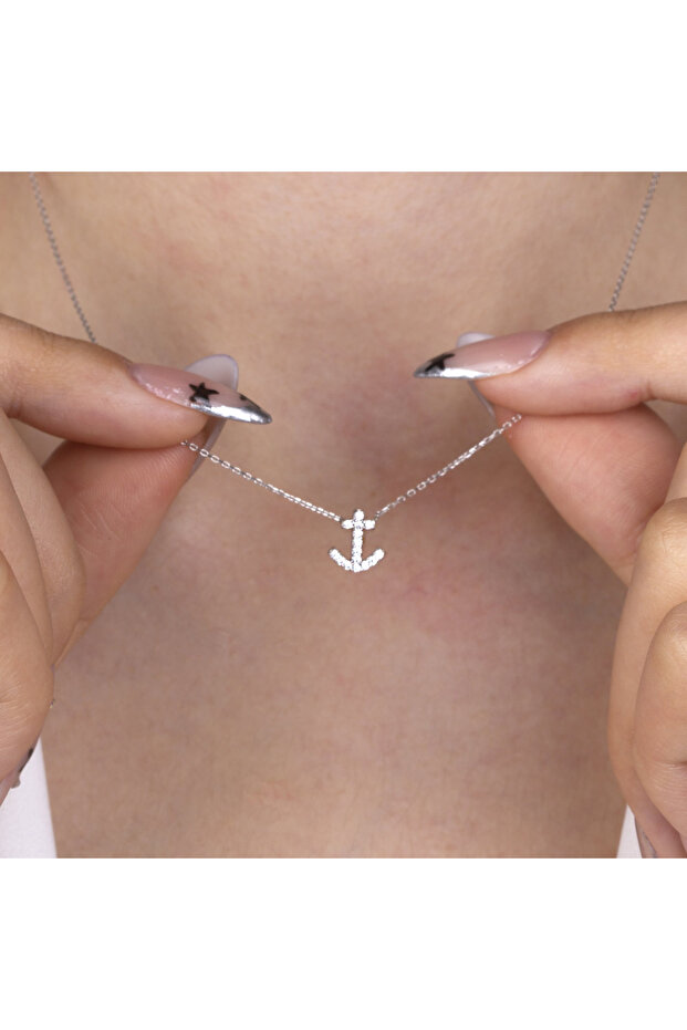 Gümüş Çapa Kolye 114519 - 1