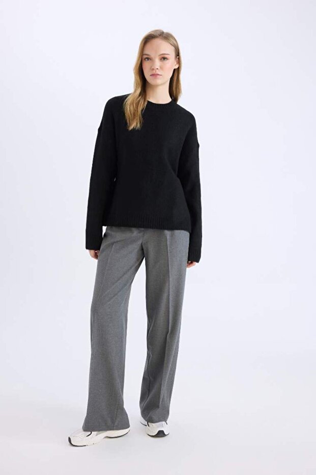 Ψηλόμεσο φαρδύ παντελόνι Basic - C6402AX25SP - 3