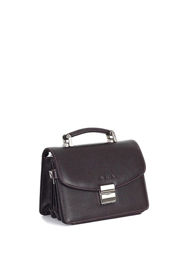 Brown Leather Portfolio Bag - 132 4