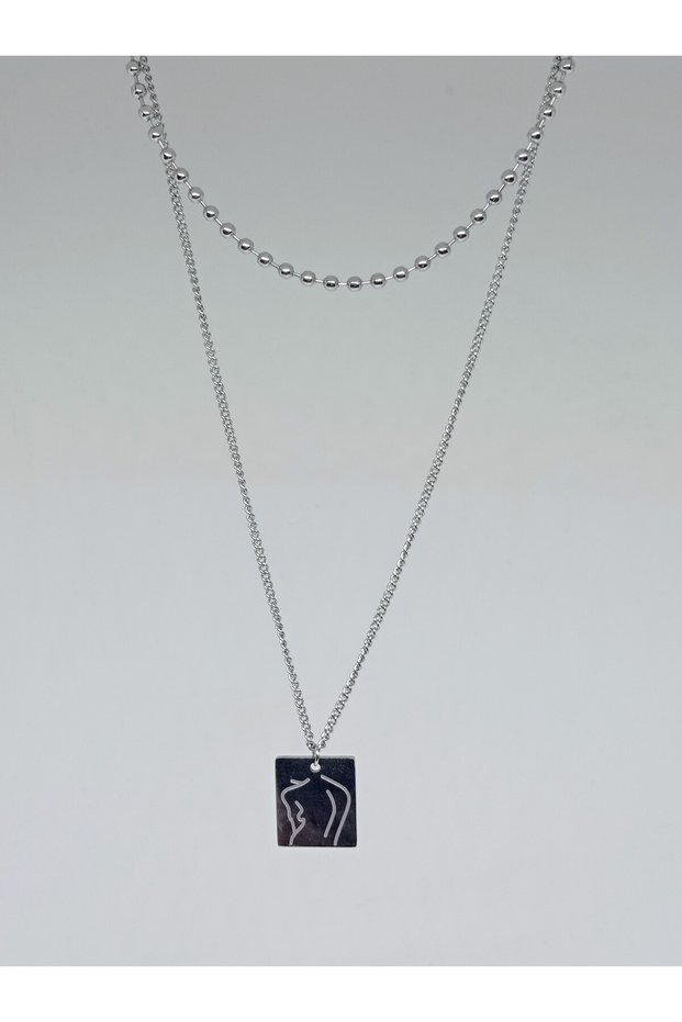 1. Grade Quality 316L Surgical Steel Women's Short Necklace, Female Figured Bilateral Chain Model No 37
