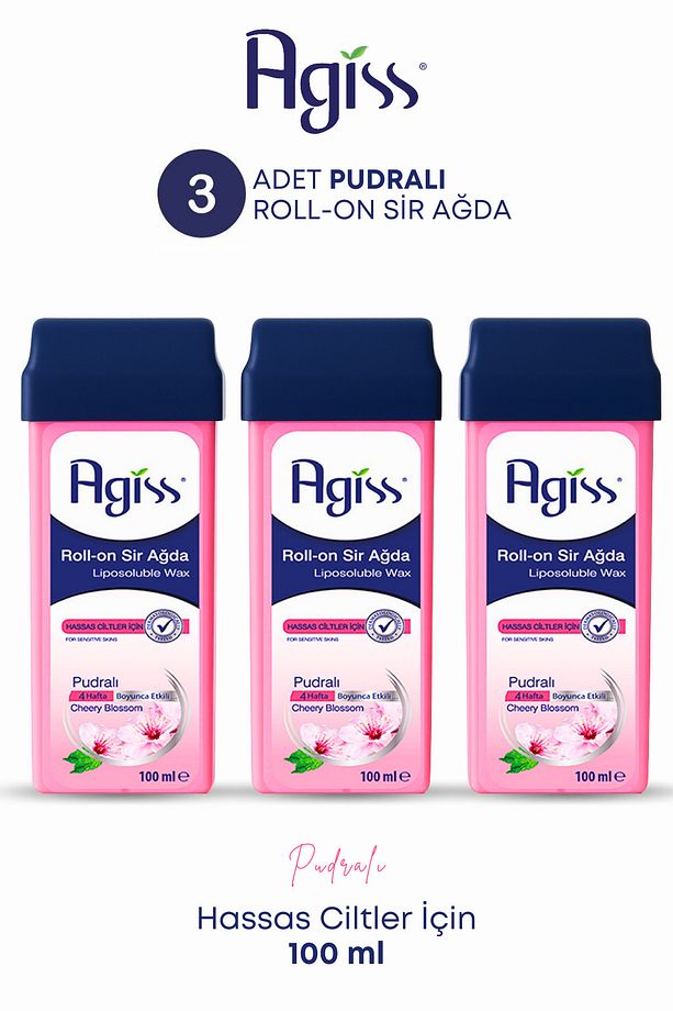 Hassas Cilt Tipleri Için,4 Hafta Etkili, Pudralı, Roll-on Sir Ağda 3 Adet - 1