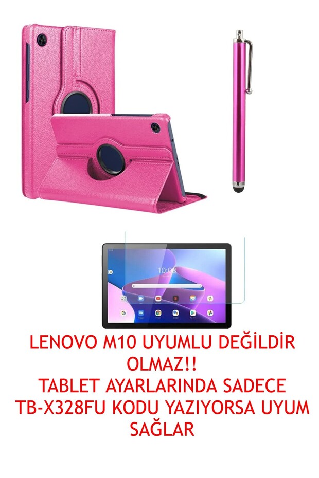 Trendsshop Tab M10 3rd generation Tb328fu Unisoc T328xu Zaae0015tr 360° Rotating Case Set of 3
