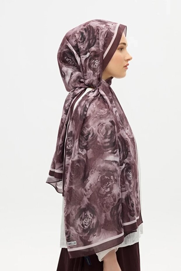 شال ناعم بنمط الورد - 1