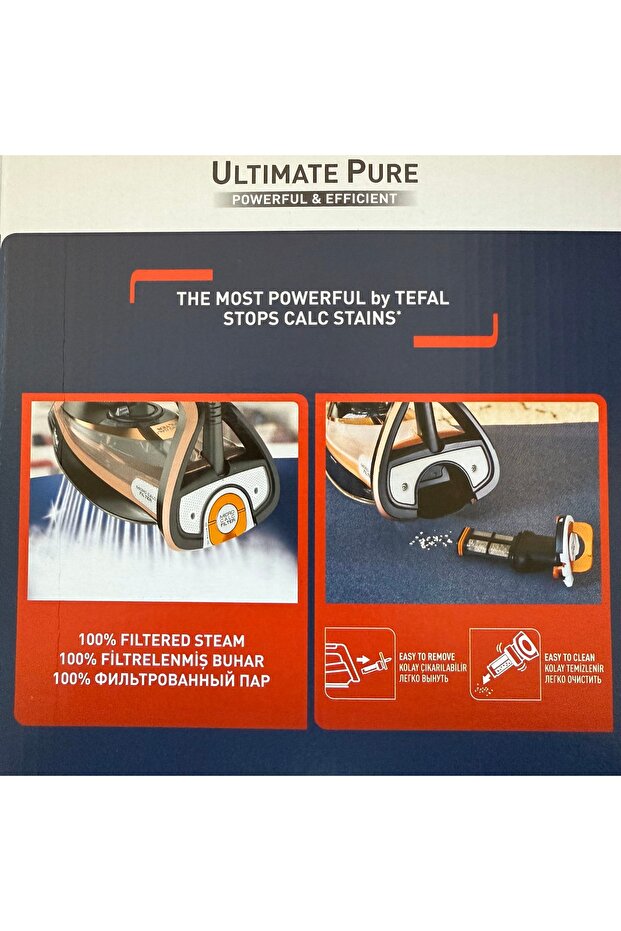 Micro-calc Filtre Sistemi Turbo Buhar Gücü 260 Gr/dk Durilium Airglide Tabanlı Ütü - 8