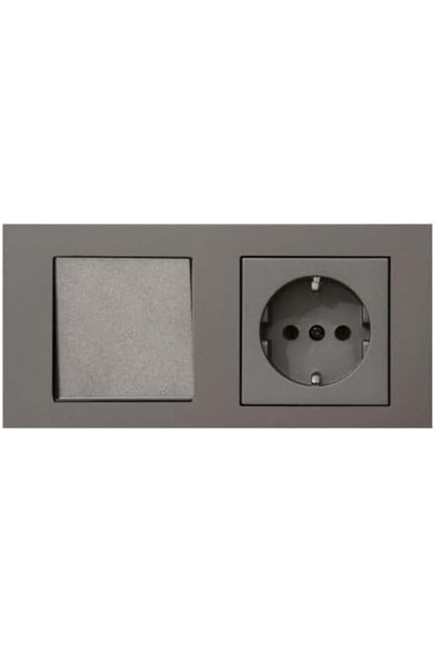 Sbl Grano Anthracite Set of 2 Switch and Grounded Socket Set Sblshp 1064356 - 2