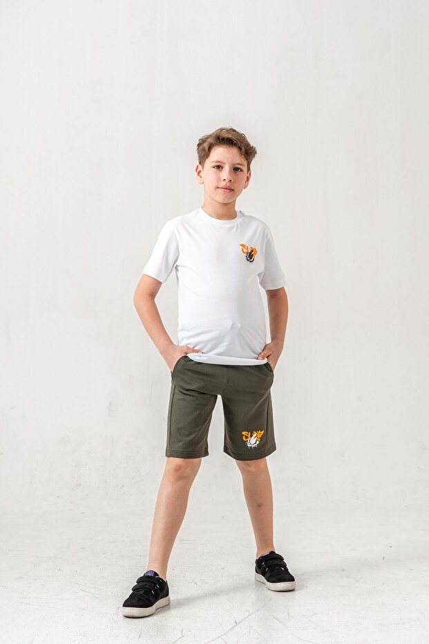 Ust Top and Back Printed Boy Shorts - T-Shirt Set