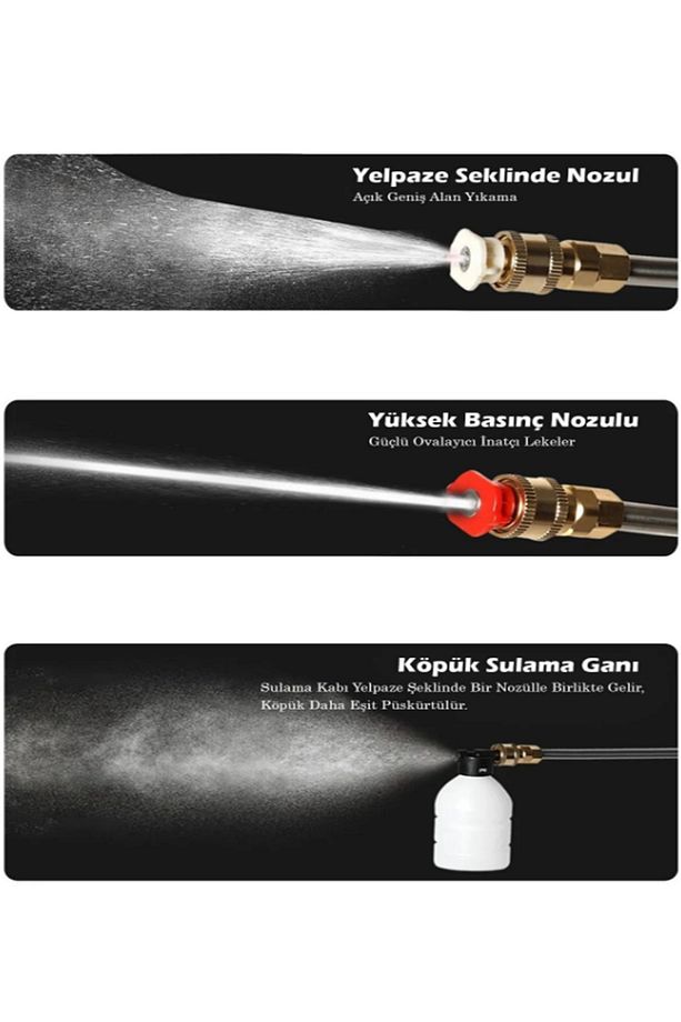Şarjlı Ve Yüksek Basınçlı Oto Yıkama Araba Yıkama Makinesi Ve Sulama Tabancası Bahçe Yıkama - 7