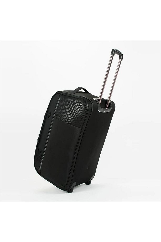 Ççs London Orta Boy 00676 Kumaş Valiz El Çantası Siyah - 6