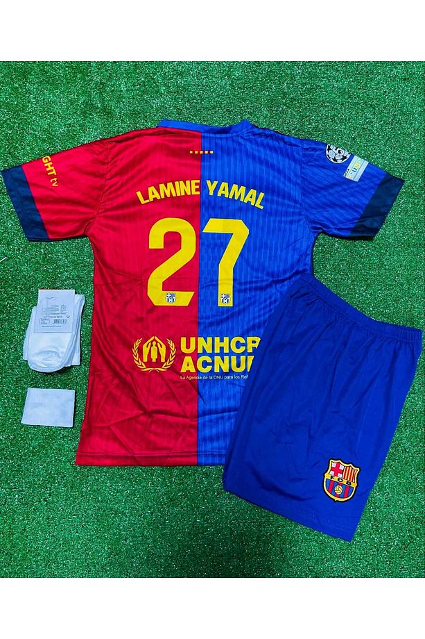 F.C B.a.r.c.e.l.o.n.a 2024/25 Yeni Sezon Lamine Yamal İç Saha Çocuk Forması (27) - 3