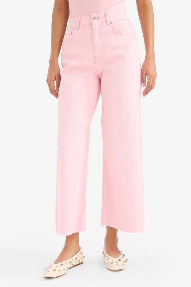 Culotte Gabardin Kumaş Pantolon Yüksek Bel Geniş Paça C7535ax25sp - 1
