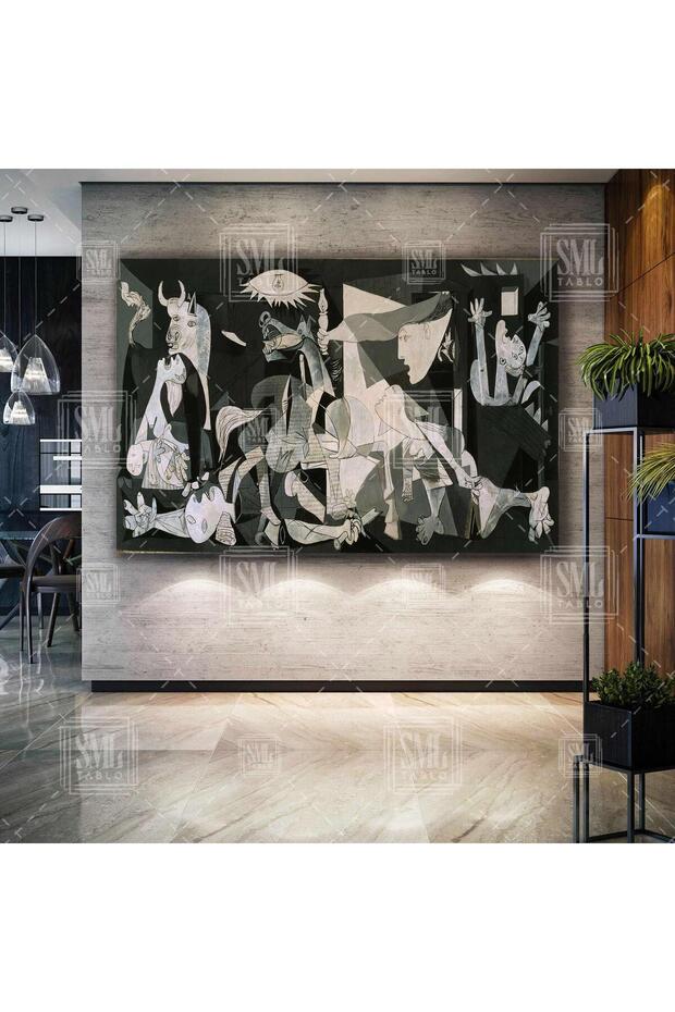 Guernica Pablo Picasso Pikasso Yatay Kanvas Tablo - 1