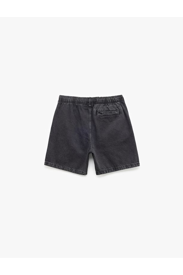 Oversize Kot Şort Bermuda Cep Detaylı Pamuklu - 5
