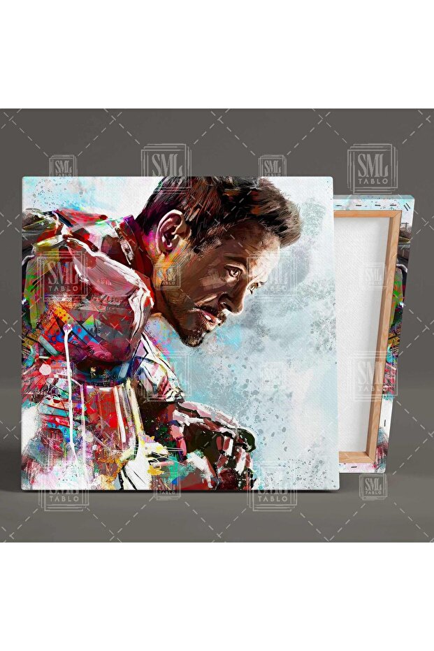 Iron Man Tony Stark Avenger Dikey Kanvas Tablo - 2