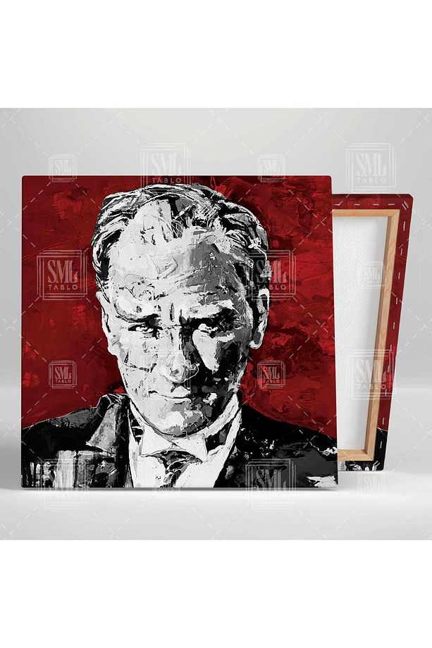 Mustafa Kemal Atatürk Asil Beşiktaş Kare Kanvas Tablo - 2