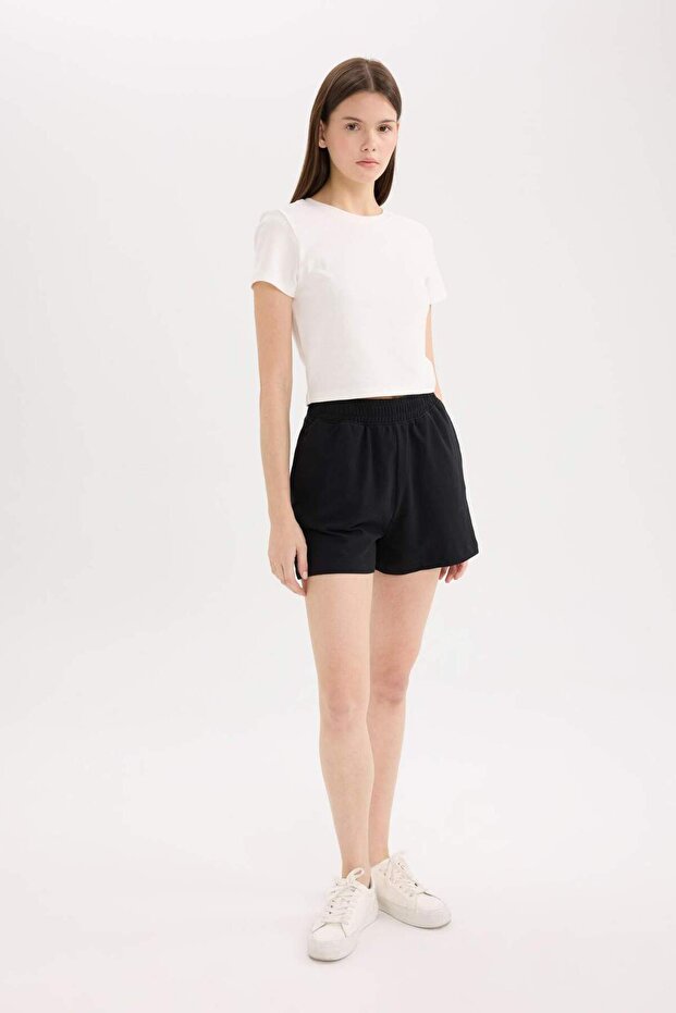 Flexible Basic Plain Shorts mit Taille U3357AZ25SM - 3